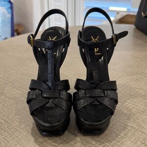 YSL Tribute Black Heels
